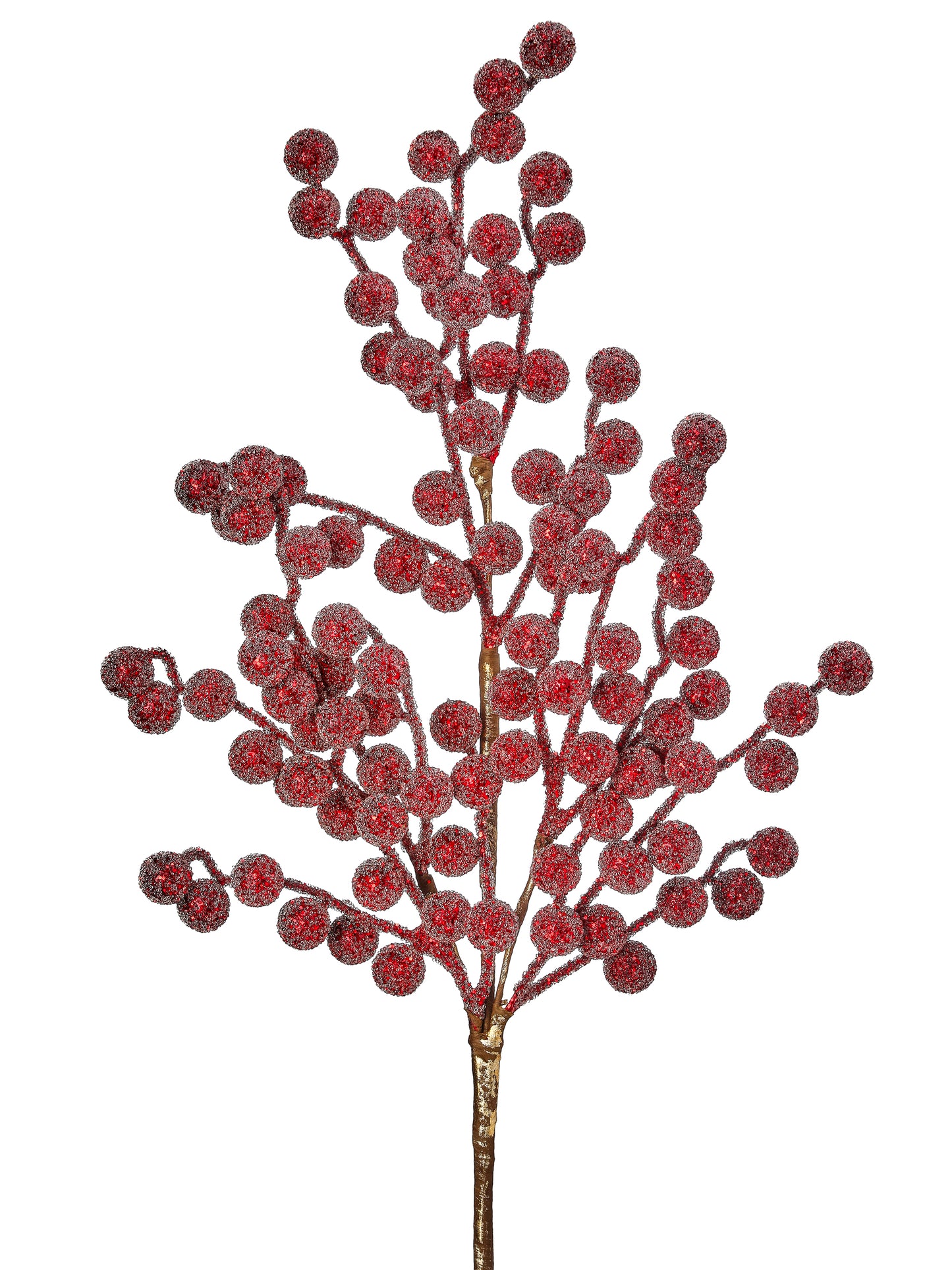 EVENT 29in Metallic Glitter Berry Spray Burgundy/red