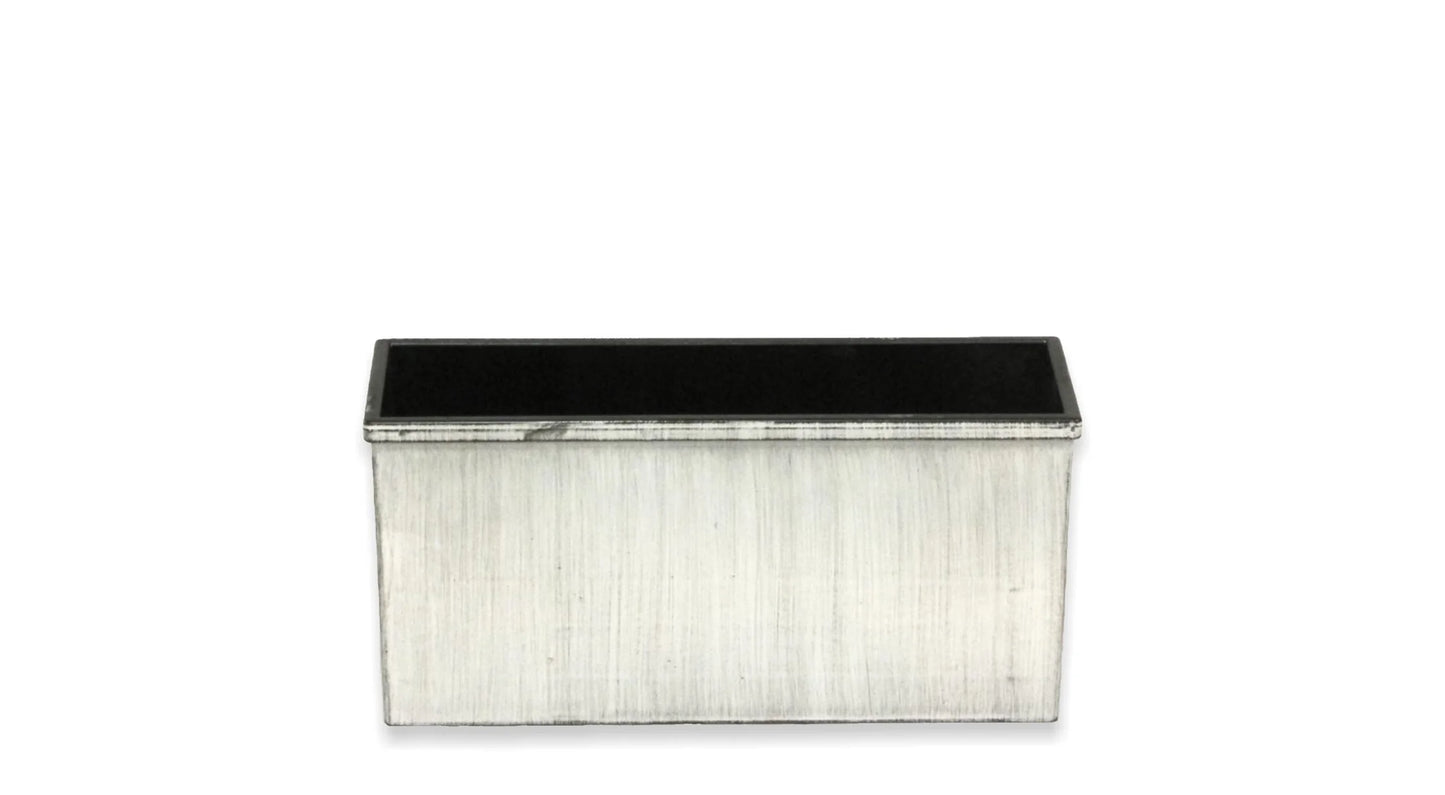 Woodgrain White Plastic Rectangle Container