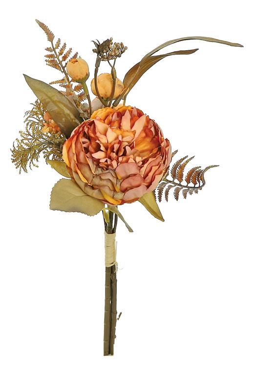 12in Harvest Peony & Foliage x3 RUST