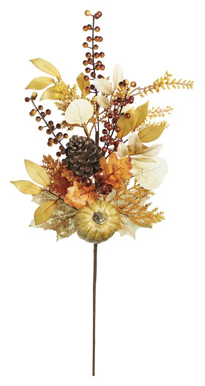 30in Pumpkin, Berry & Cone - Premium Greenery for Wreaths, Arrangements and Home Decor