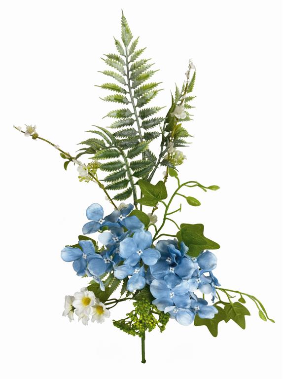 20in Blue/Green Mix Hydrangea, Flower, Foliage