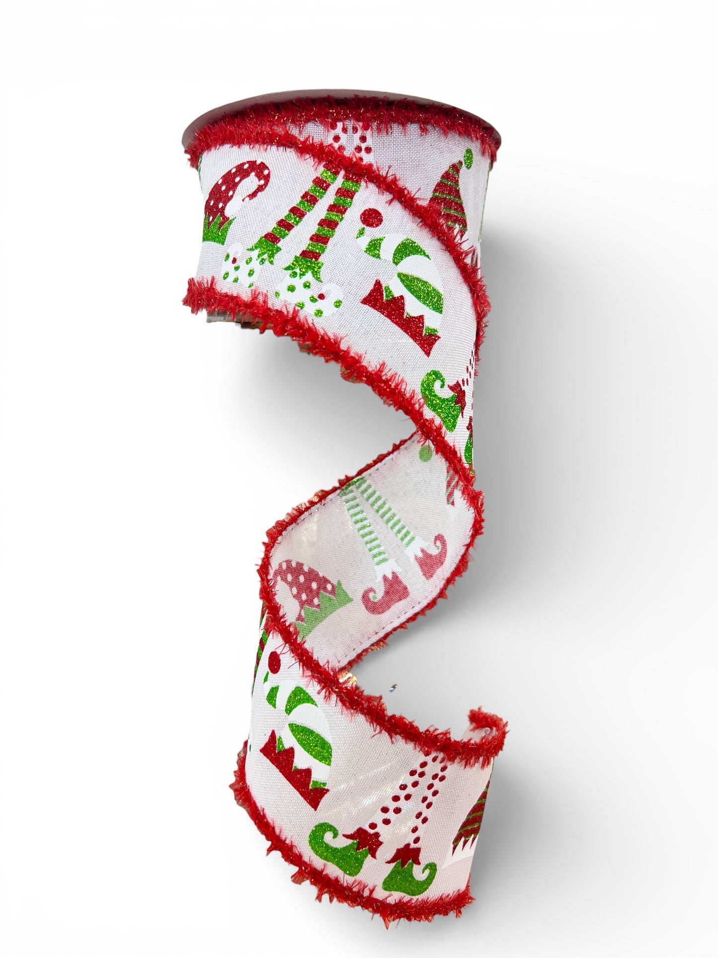 Whimsical Elf legs and hat ribbon