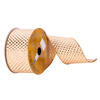 2.5 inch X 10 yard CHAMPAGNE Spots on GOLD