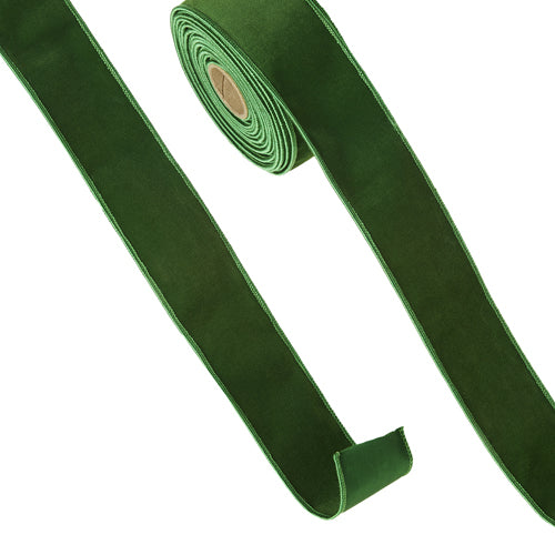 Raz 2.5in x 10yd GREEN Velvet Ribbon RAZ