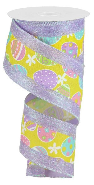 2.5inx10yd 3in1 Easter Egg Glitter LAV/YE