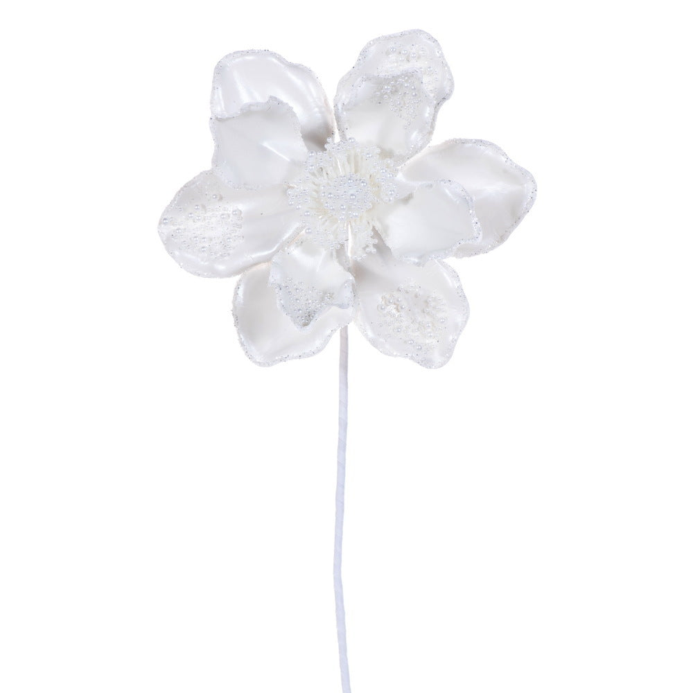 EVENT HERE 17in White Pearl Magnolia Bloom Vickerman