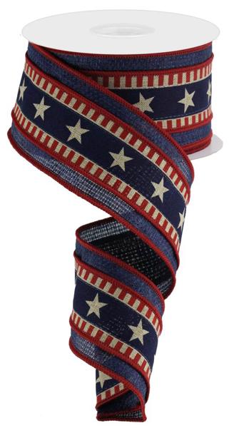 2.5inx10yd 2in1 Stars/Stripes PATRIOTIC