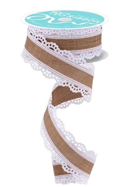 1.5inx10yd Scallop-Edge Royal Burlap BEWH