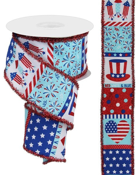 2.5in Americana Blocks w/Fringe