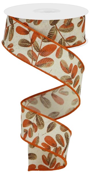 2.5 inch FALL LEAVES on Royal