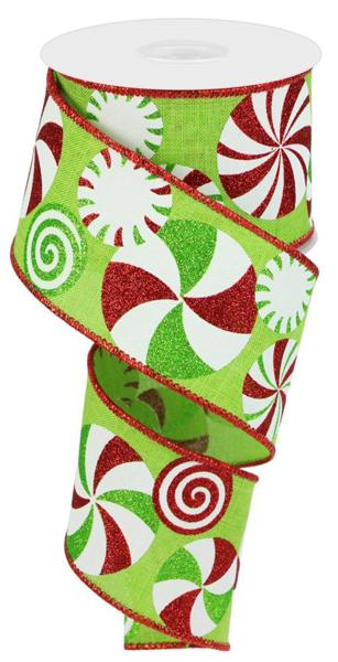 2.5x10 CANDY SWIRLS on Green