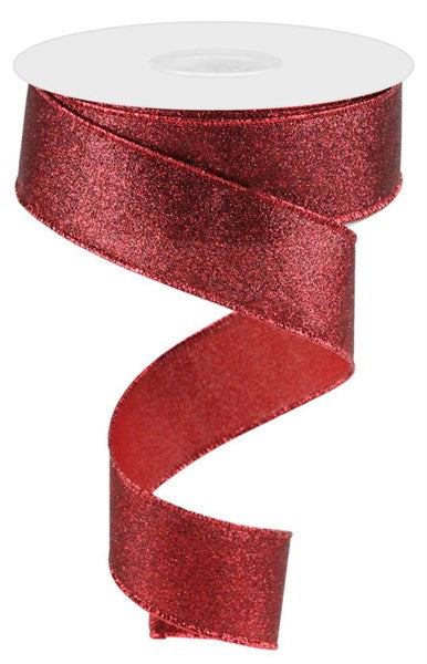 1.5inx10yd Shimmer Glitter CRANBERRY