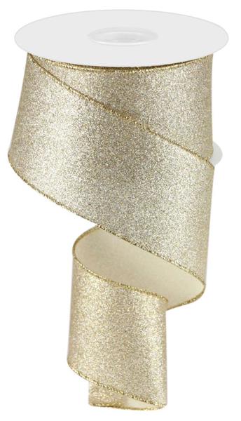2.5inx10yd Shimmer Glitter CHAMPAGNE