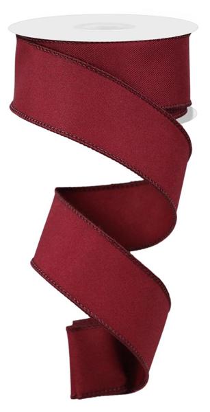 7/8inx10yd Diagonal Weave MAROON Ribbon