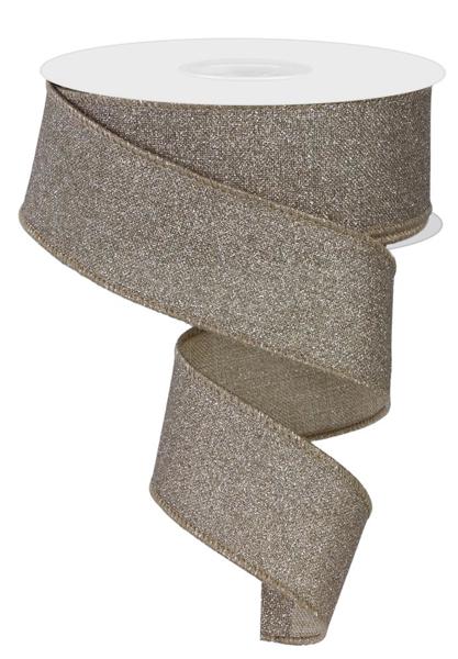 1.5inx10yd Fine Glitter TAUPE