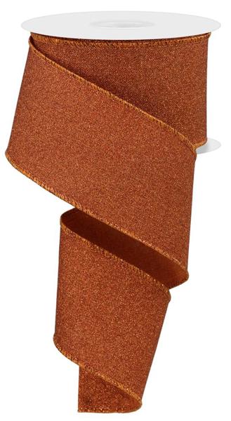 2.5inx10yd Fine Glitter on Royal PUMP ORANGE