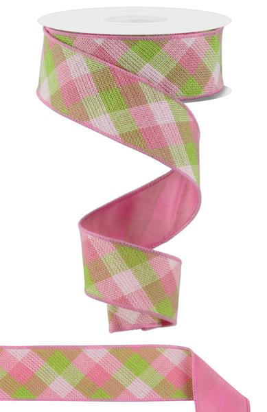 1.5inx10yd Diagonal FUSED PINK/MINT