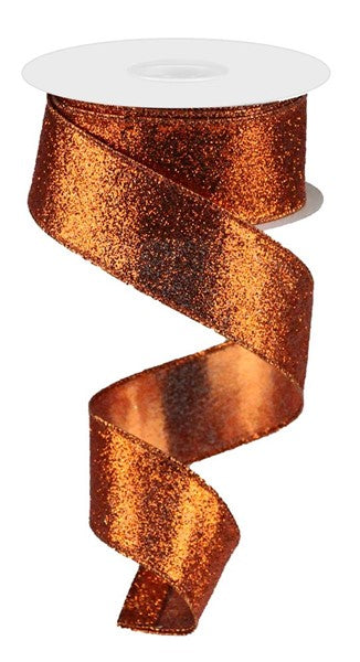 1.5inx10yd Metallic Glitter ORANGE
