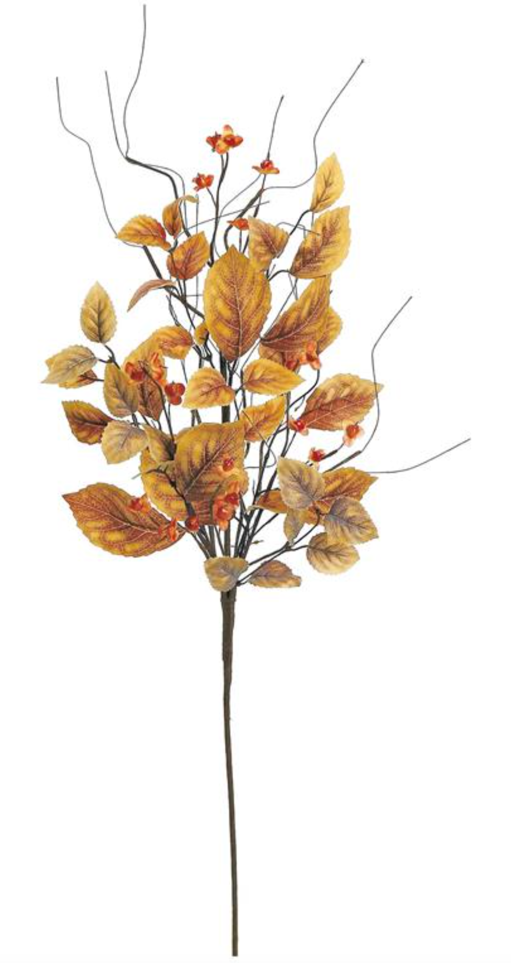 32in Autumn Beech Leaf & Bittersweet Spray Rust/Orange Select Artificial
