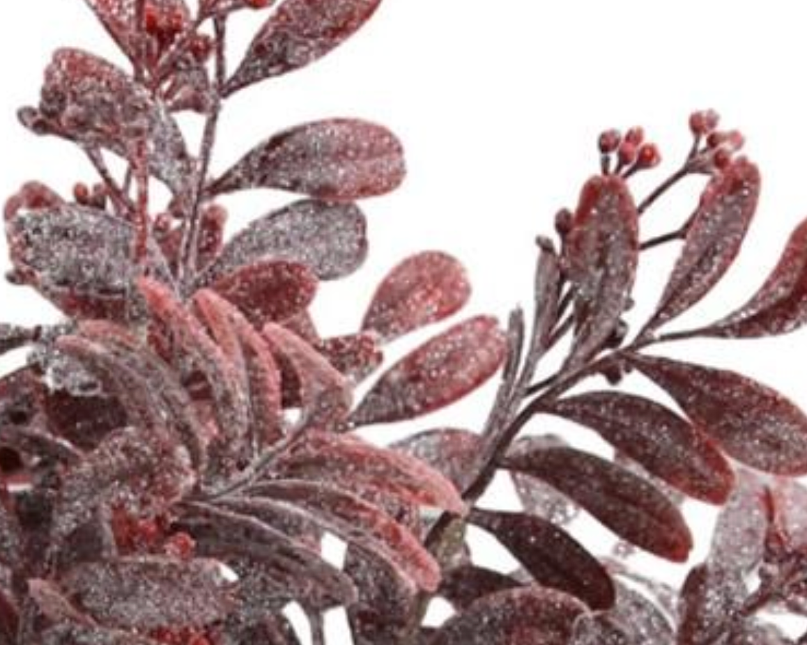 14" Burgundy Spice Leaf Bush X7
