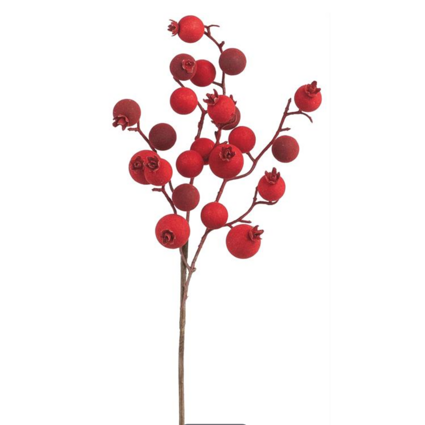 17in Flocked Crater Berry Two-Tone Red