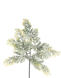 16in Glittered Cedar Spray - Premium Greenery for Wreaths, Arrangements and Home Decor Essentials