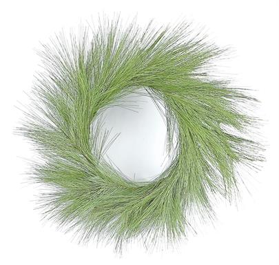 DAMAGED 24in Long Needle Pine Wreath