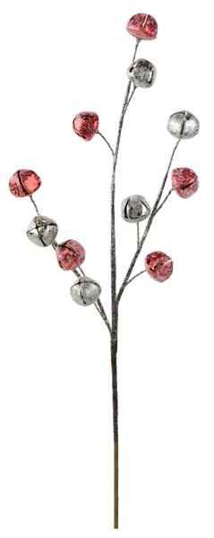 SET OF THREE 26in RED & SILVER Bells