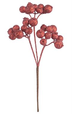 13in Glitter Berry/Ball Pick RED