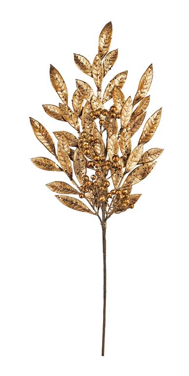 28in Glitter Ruscus & Berry Spray | Artificial Holiday Floral Stem Regency