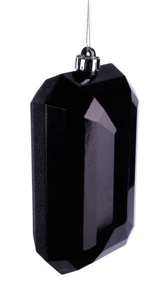 8x5in Rectangle Glitter Gem Stone BLACK