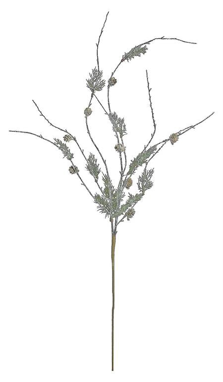 40in Icy Cedar & Cone Twig - Premium Greenery for Wreaths and Home Decor Select Artificial
