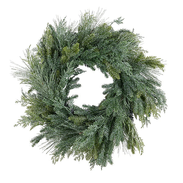 24in Glittered Mixed Pine Wreath Frame - Premium Base for Wreaths Craig Bachman
