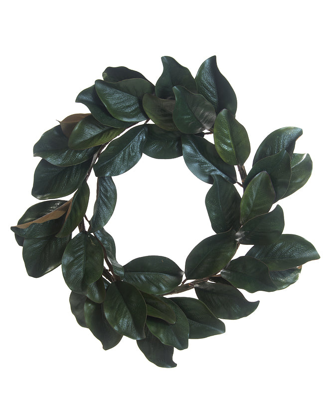 33in Green Magnolia Leaf Wreath Frame