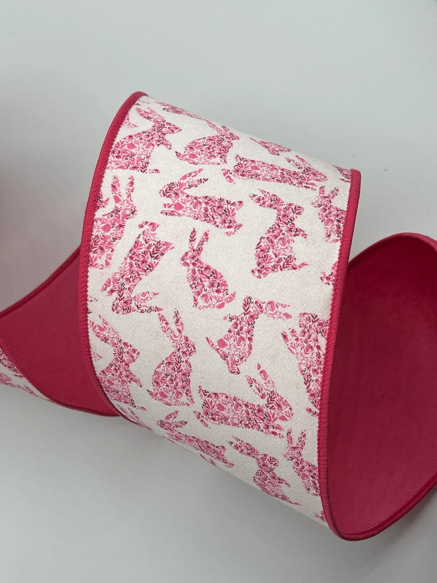 2.5inx10yd Porcelain Bunnies FUSHSIA