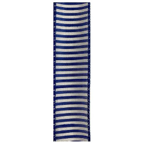 25YDS x 1.5in Quincy Stripe Ribbon ROYAL
