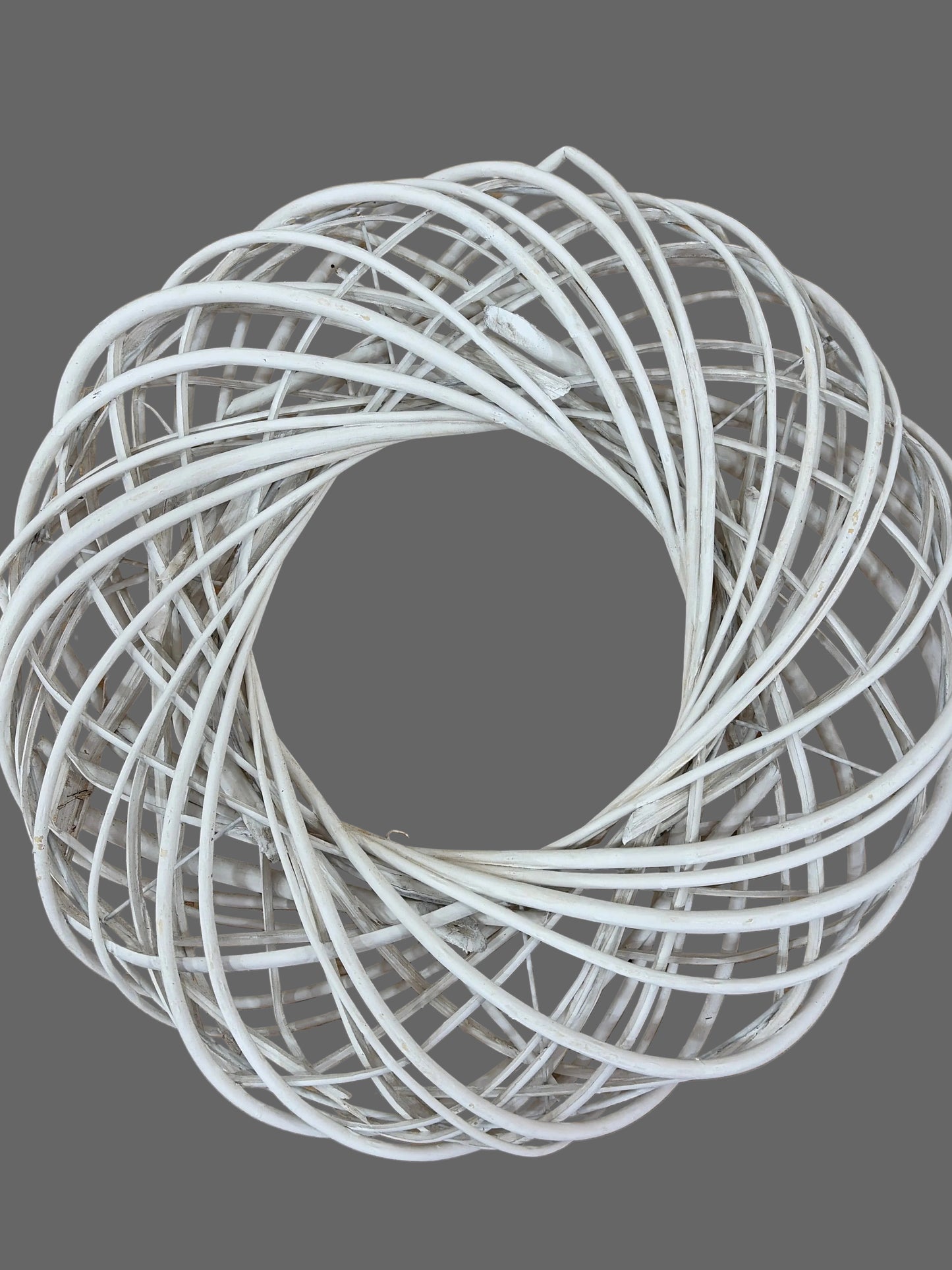 Deluxe White Willow Wreath Base | Natural Twig Grapevine Style Wreath Form for DIY Seasonal Door Decor LFI