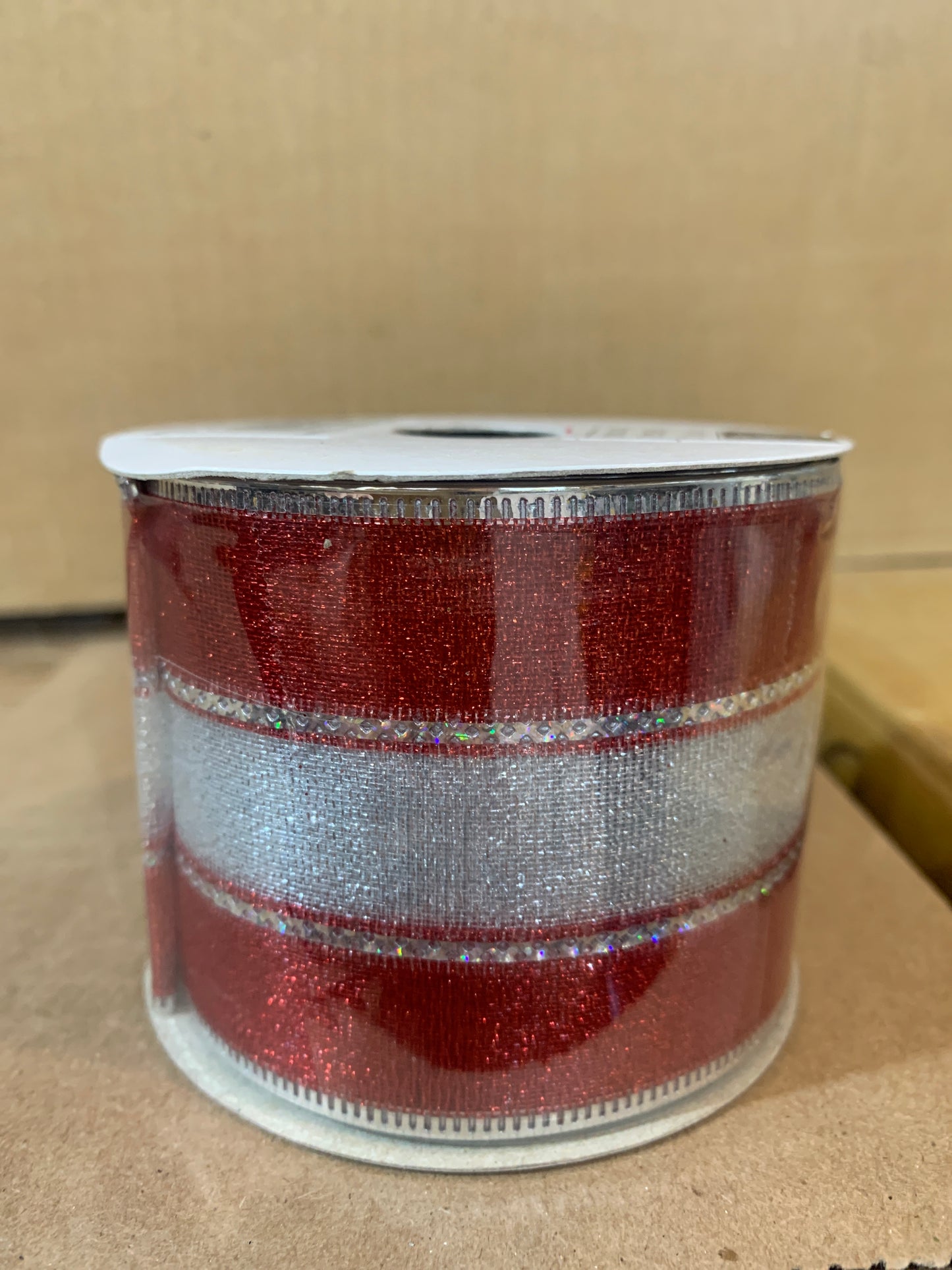 2.5inx10yd Shiny Red/Silver