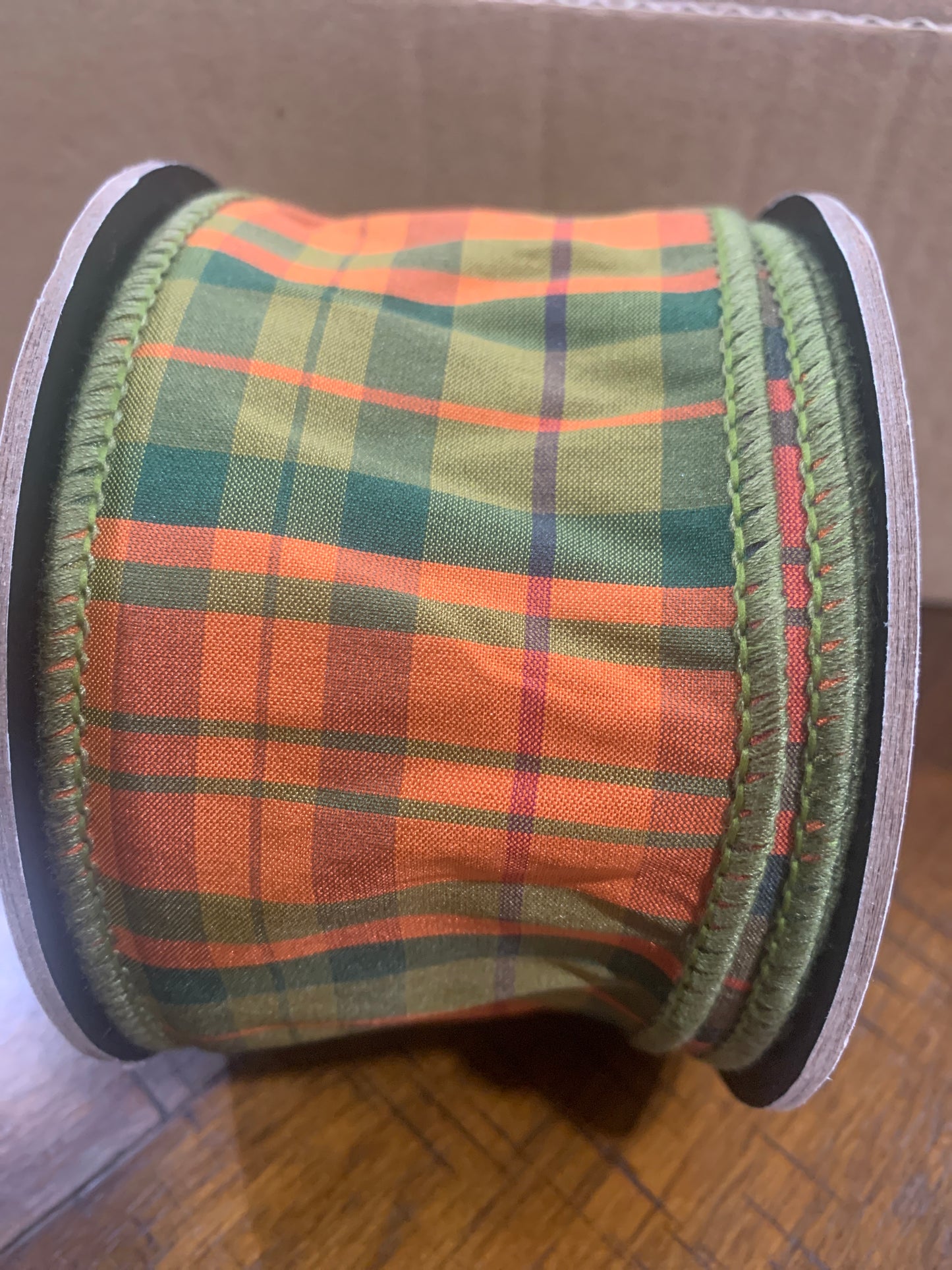 2.5inx10yd Fall Plaid Dupioni