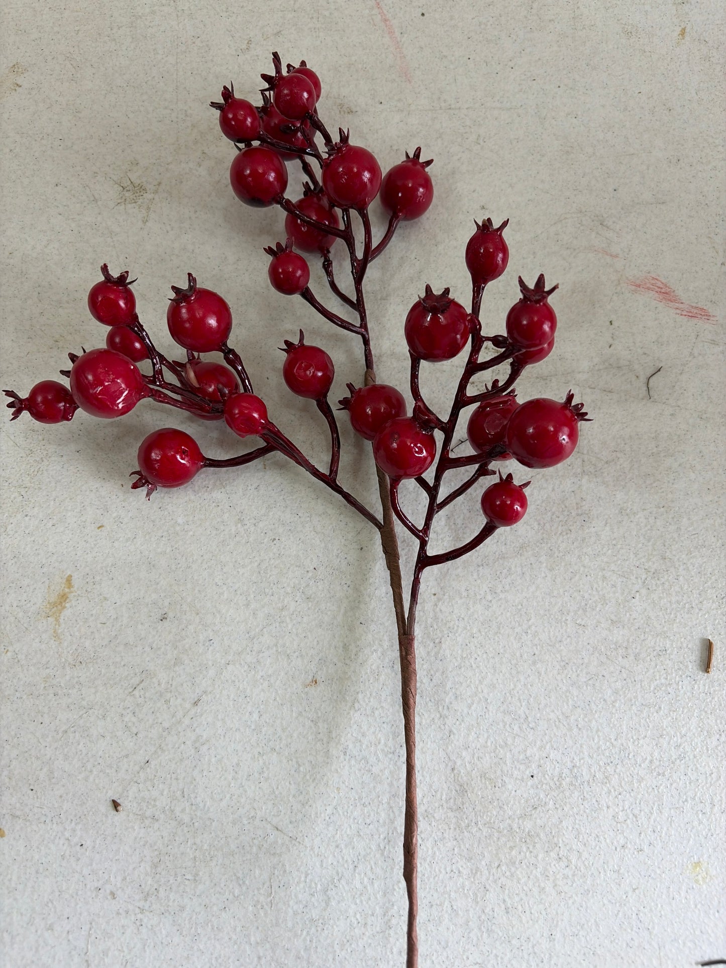 11in Red Crabapple Cluster