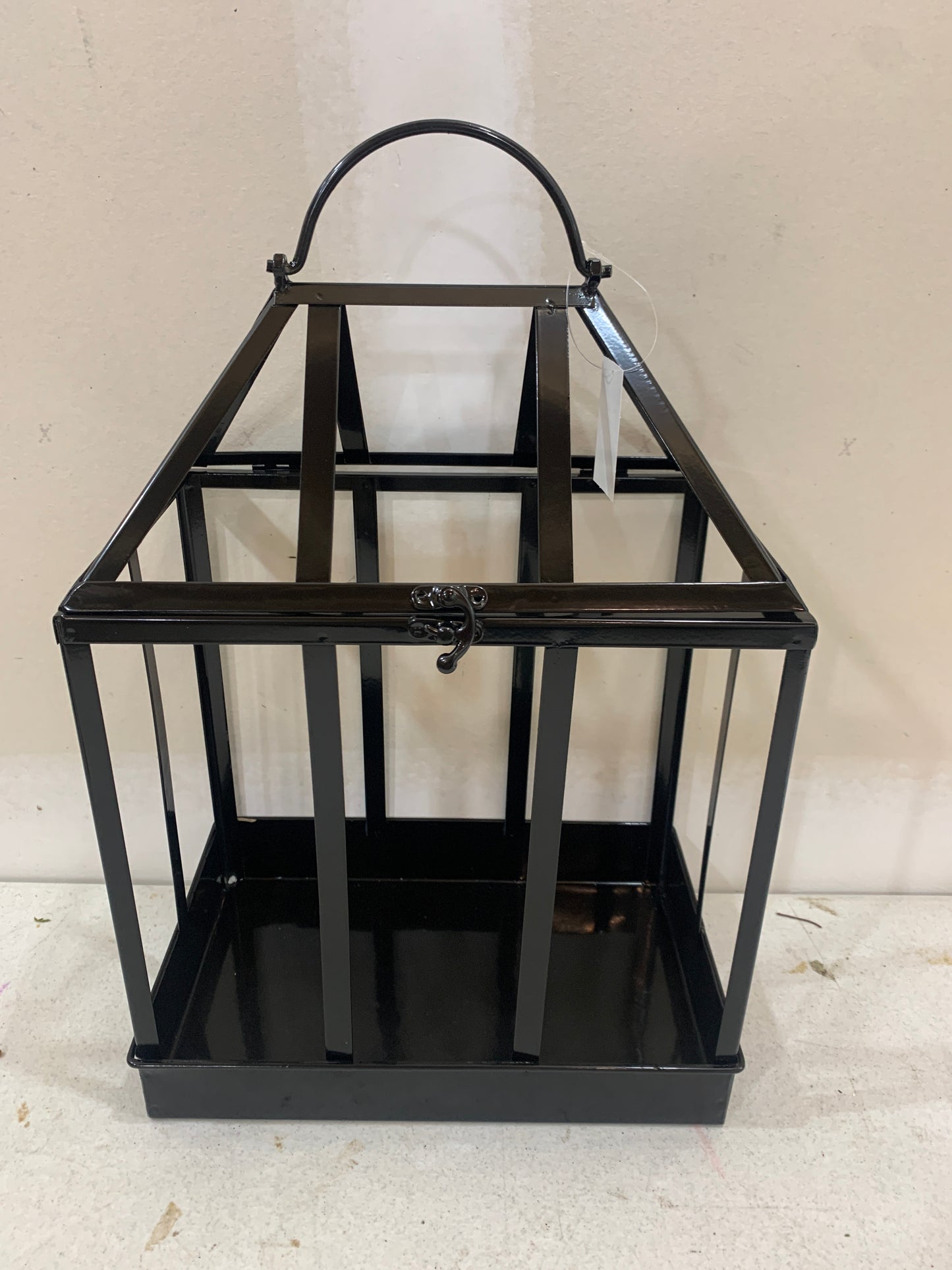 15in BLACK Planter Lantern Container