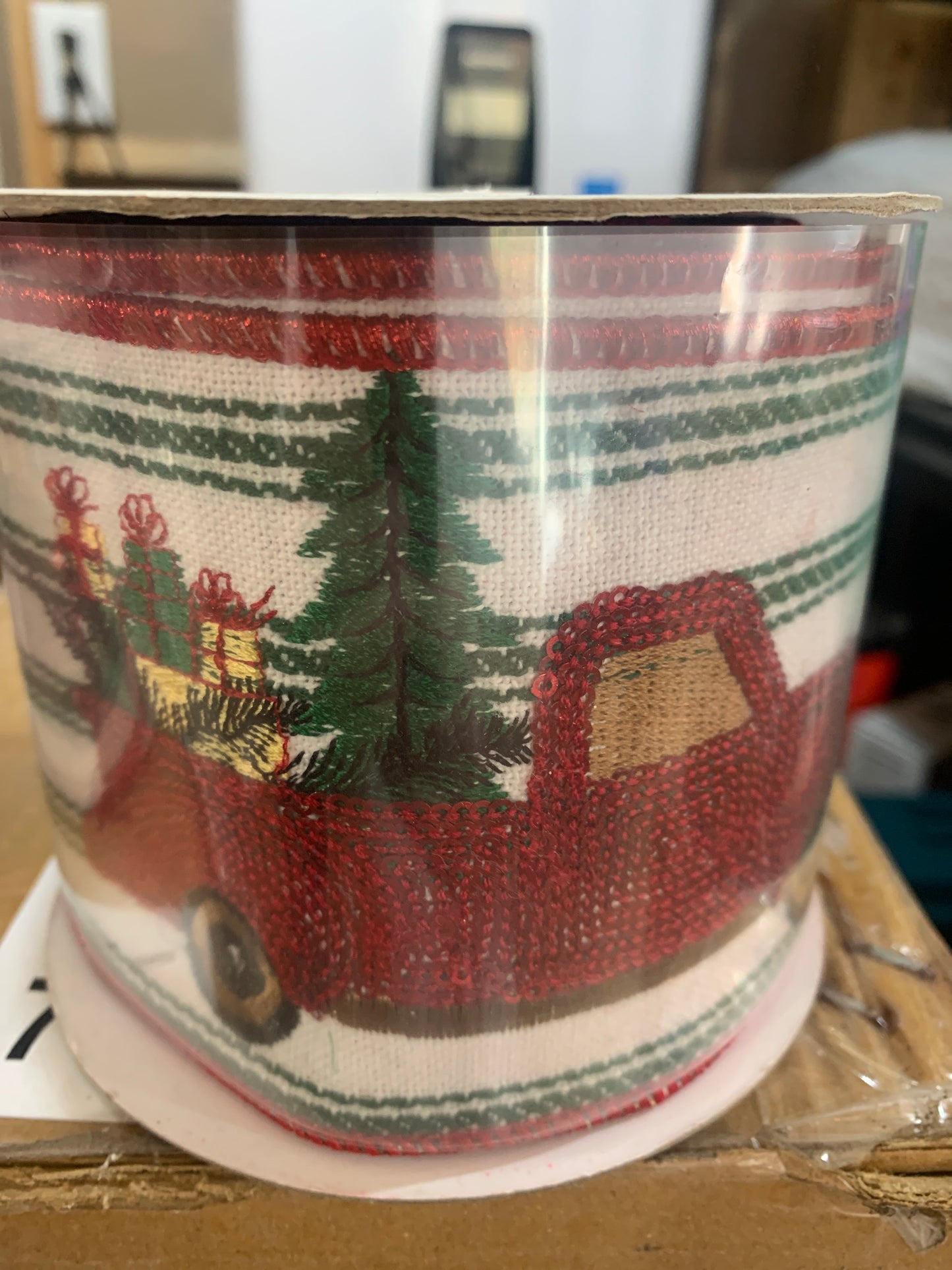 5 YARDS x 4in LUXE Winter Scene ribbon