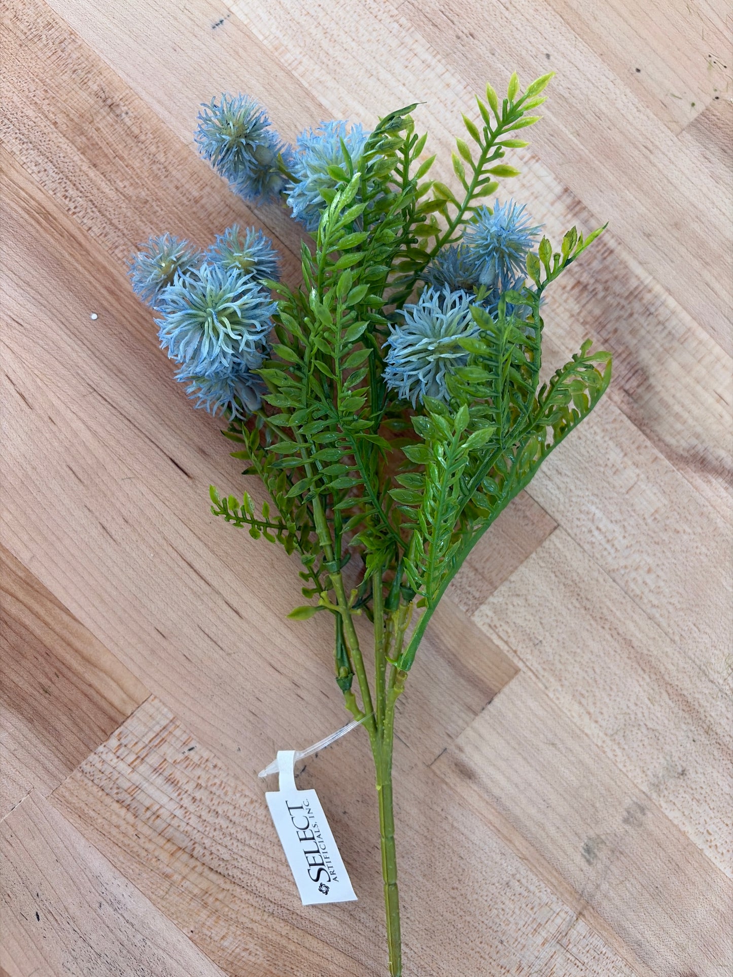19in Blue Globe Flower