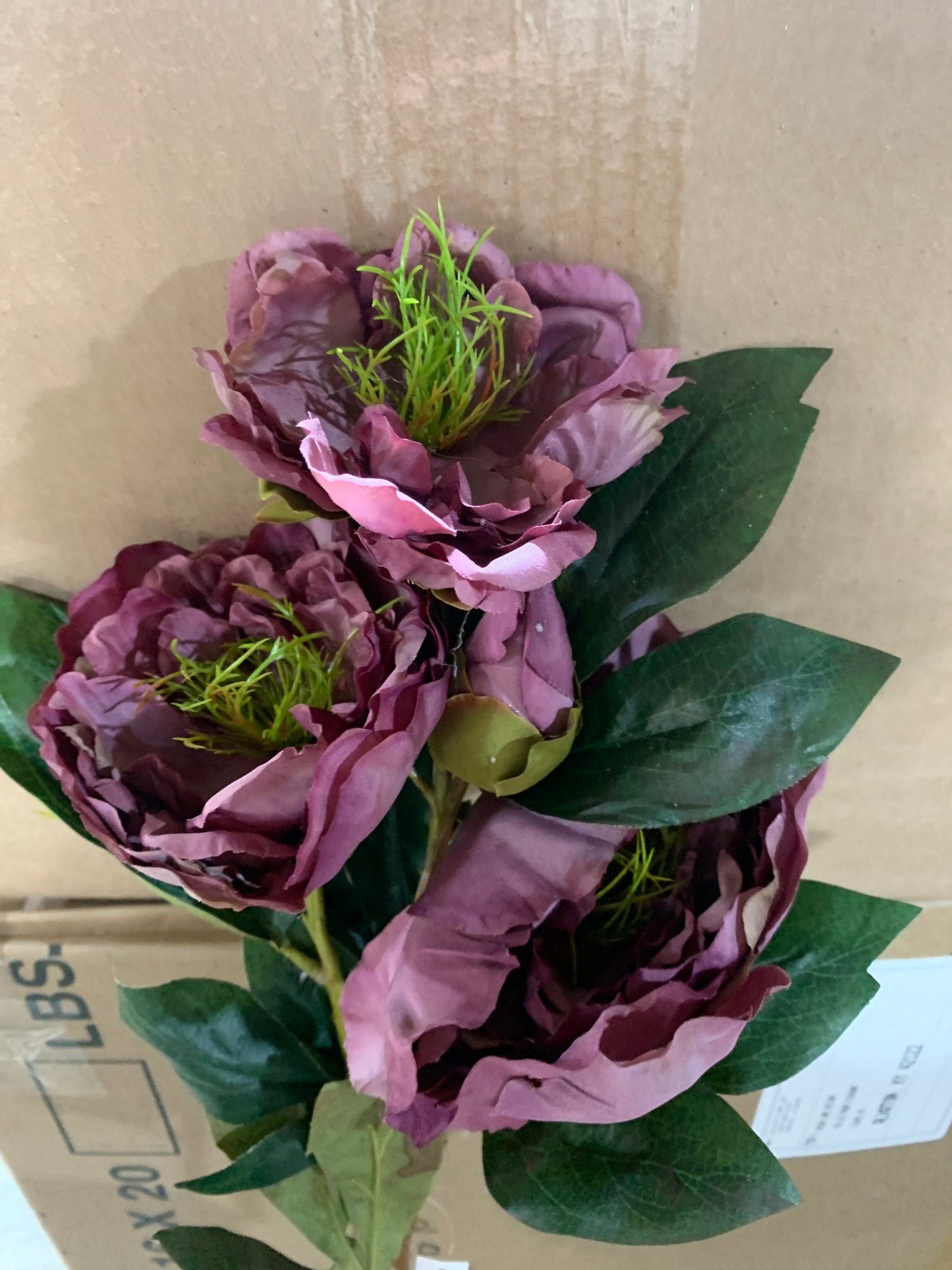 28in Open Peony x3 MAUVE PURP