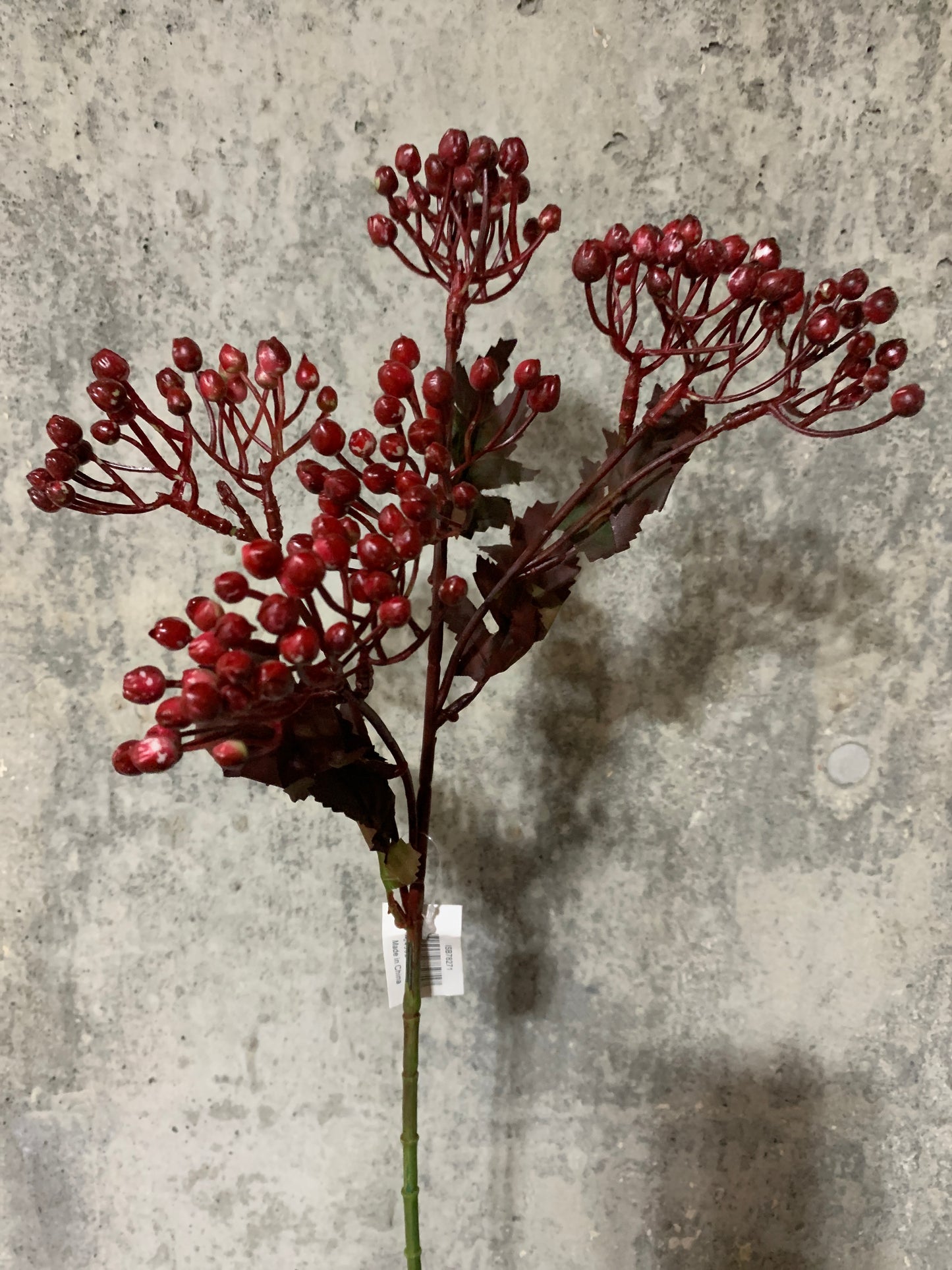 21in Hydrangea Bud Branch BURG