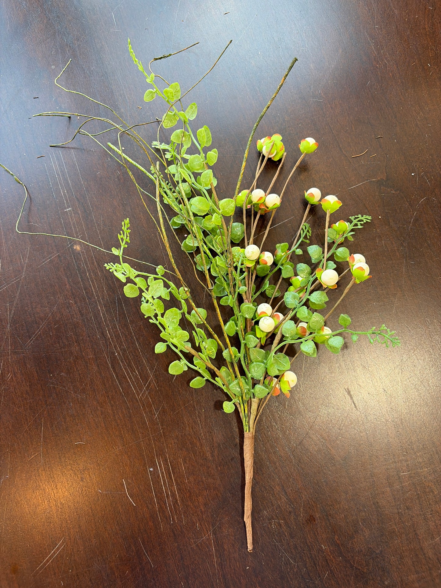 Cream Berries w/ Leaves & Twigs