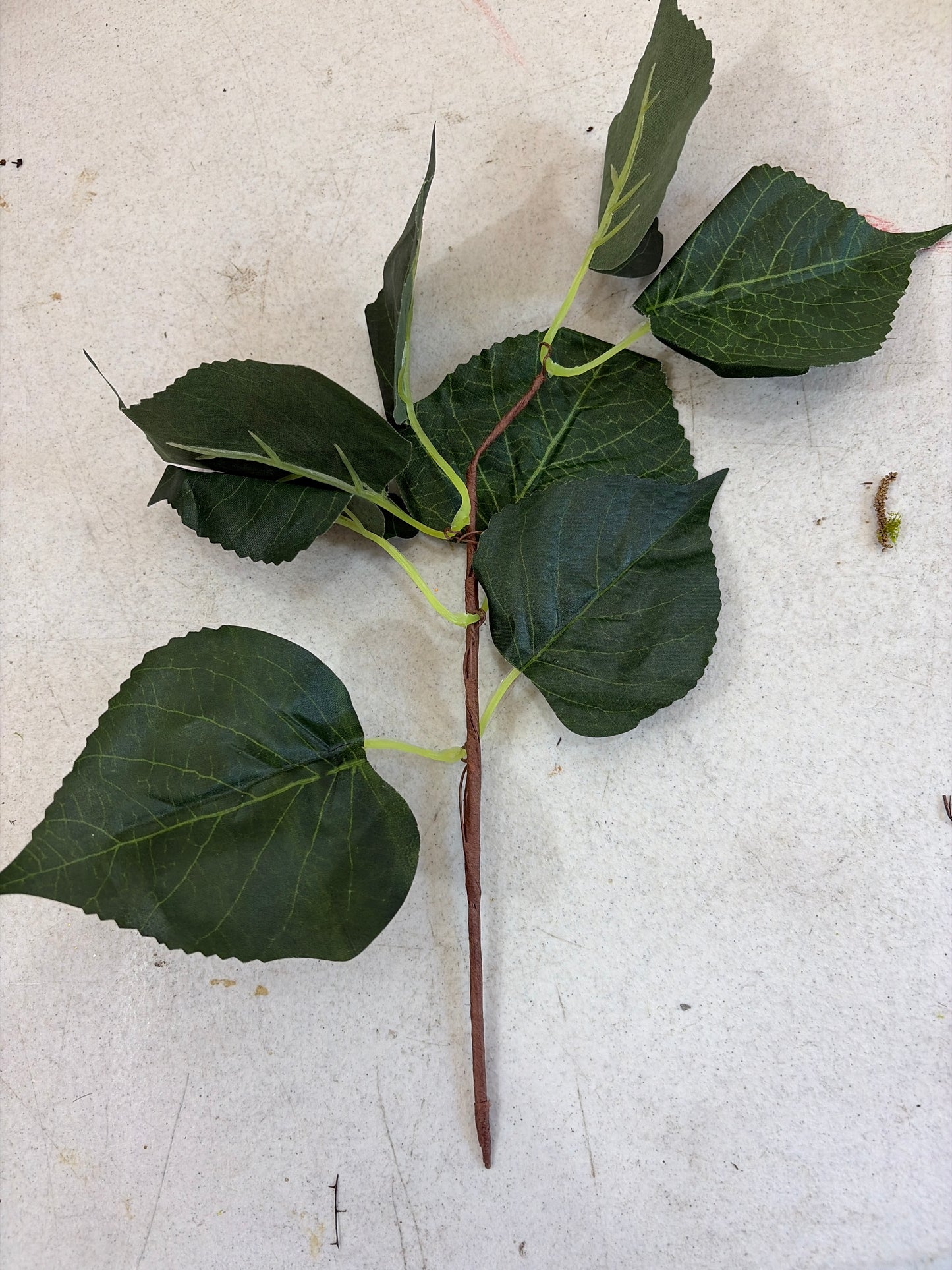 14in Quaking Aspen Leaf Pick w/5 Leaves - Premium Greenery for Wreaths and Home Decor
