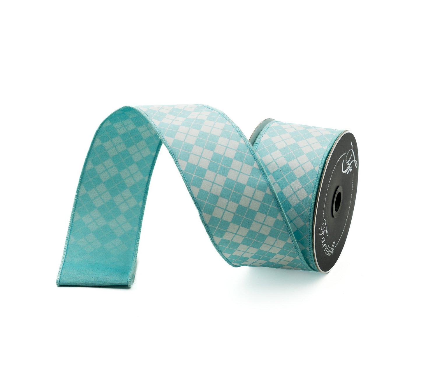 2.5 inch X 10 yard Argyle TURQUOISE
