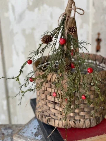 17in Cedar w/RED BELLS