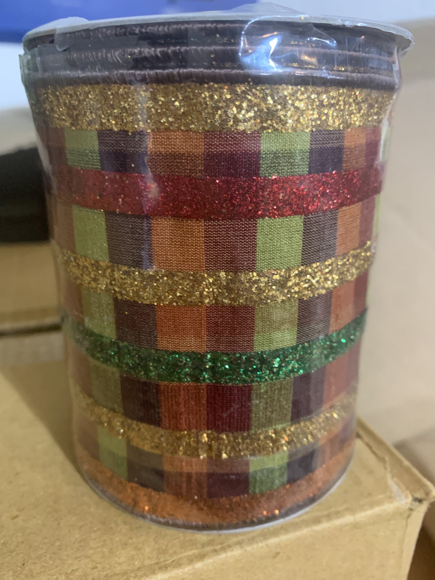 4x5YD BR/OR/GN Metallic Plaid